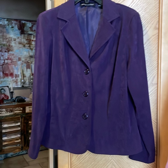 Vintage Briggs New York purple blazer jacket size 6 - Picture 2 of 6
